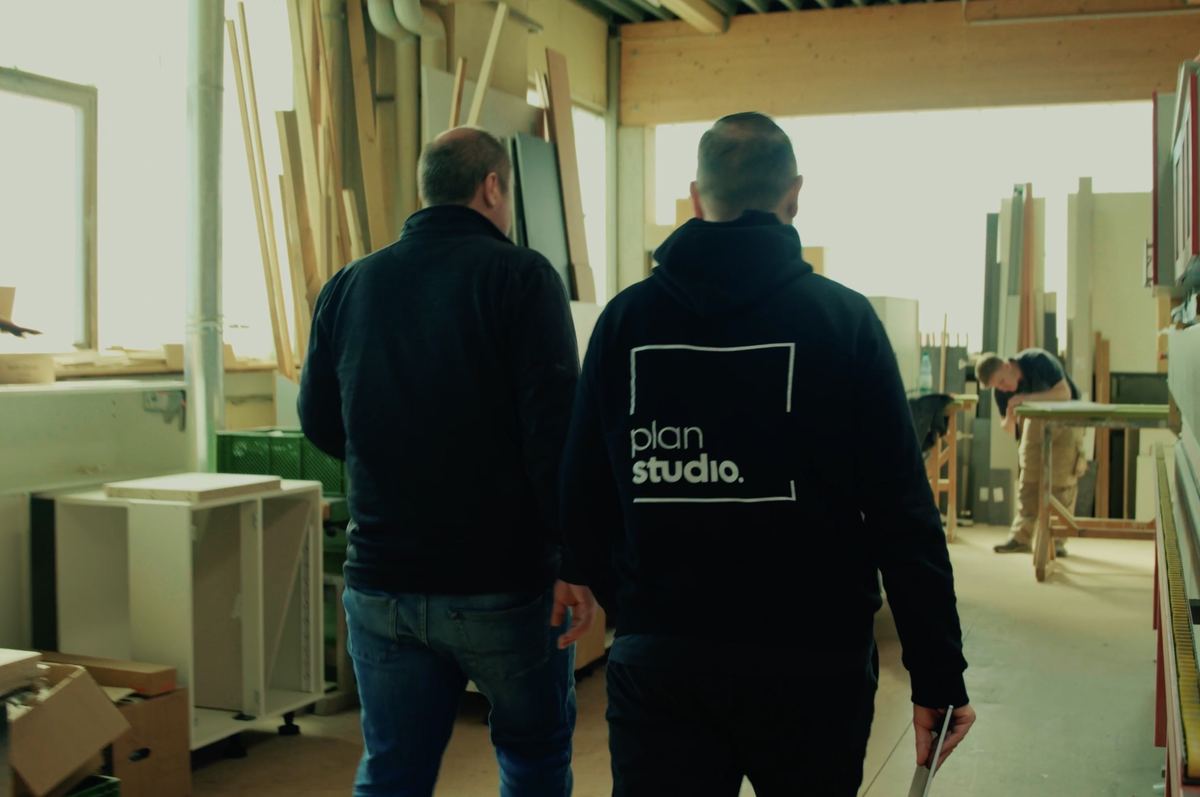planstudio in der Werkstatt beim Rundgang